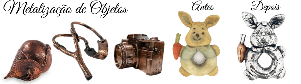 Metalização de objetos não metálicos feitas por Alquimidas Prateações