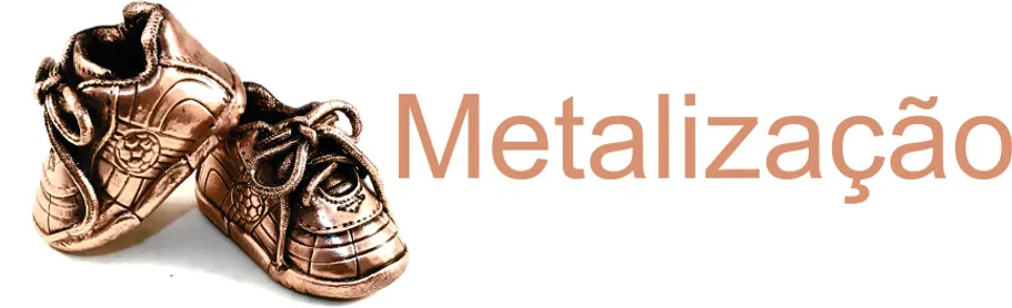 Metalização de sapatinho - sapatinho metalizado em cobre
