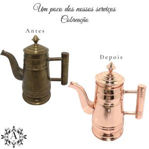 cobreação - banho de cobre - antes e depois