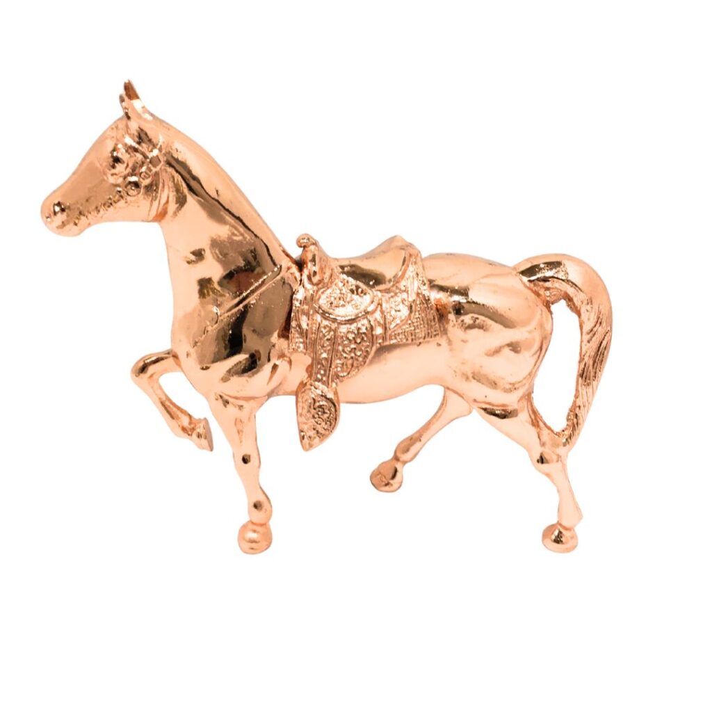 estátua cavalo banhada em cobre Alquimidas